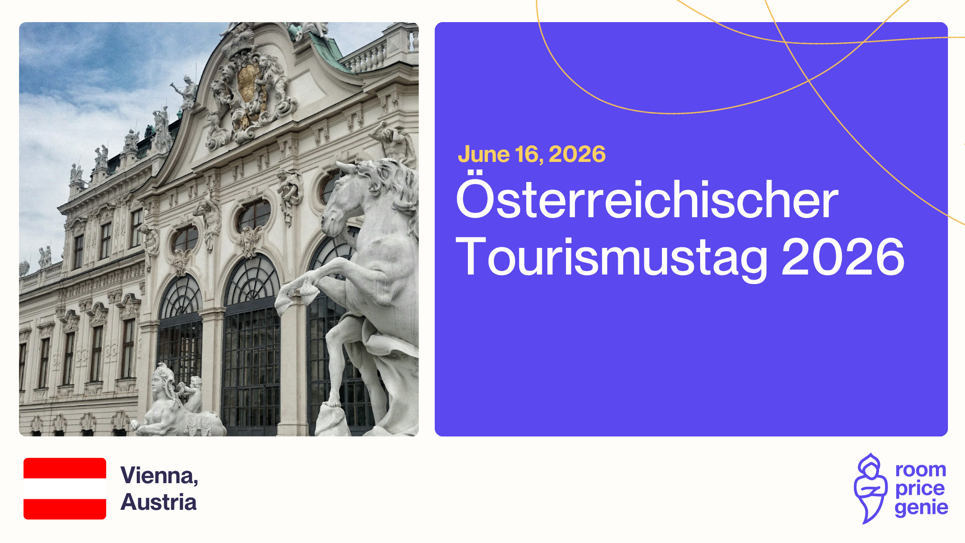 The Österreichischer Tourismustag (ÖTT) is Austria’s leading tourism industry event, bringing together hospitality professionals, tourism organizations, hotel groups, and technology partners to discuss the future of travel and hospitality. RoomPriceGenie will showcase how automated revenue management helps hotels and groups increase revenue, save time, and stay in control through intelligent pricing and forecasting solutions.
