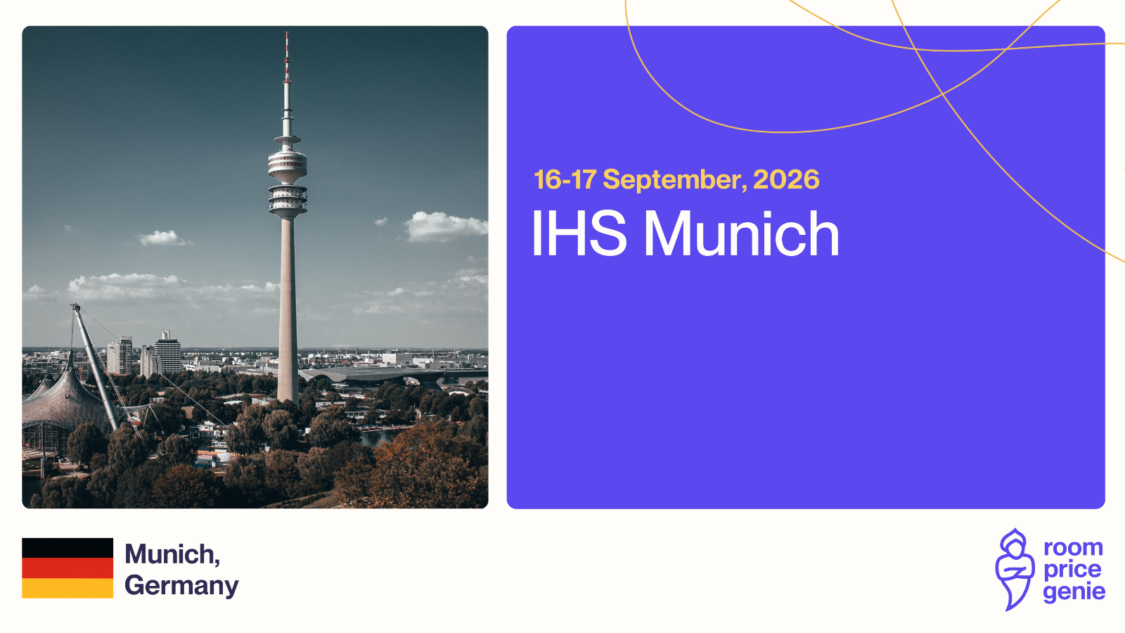 The Independent Hotel Show Munich is back — 16–17 September at MOC Munich. It's the meeting point for independent hospitality in the DACH region: two days, 150+ exhibitors, and over 2,000 hoteliers, designers and industry leaders coming together to talk about where independent hotels are headed next. From design and guest experience to the operational side of running a hotel, it's one of the few events where the whole independent hotel community shows up in one room.

Our Genie Bernd, Business Development Manager DACH, will be on-site for the full two days, and he's genuinely looking forward to catching up, hearing how your season's going, and talking through whatever's on your mind when it comes to pricing. If you're heading to Munich, find Bernd there. Schedule a meeting now to connect on-site.